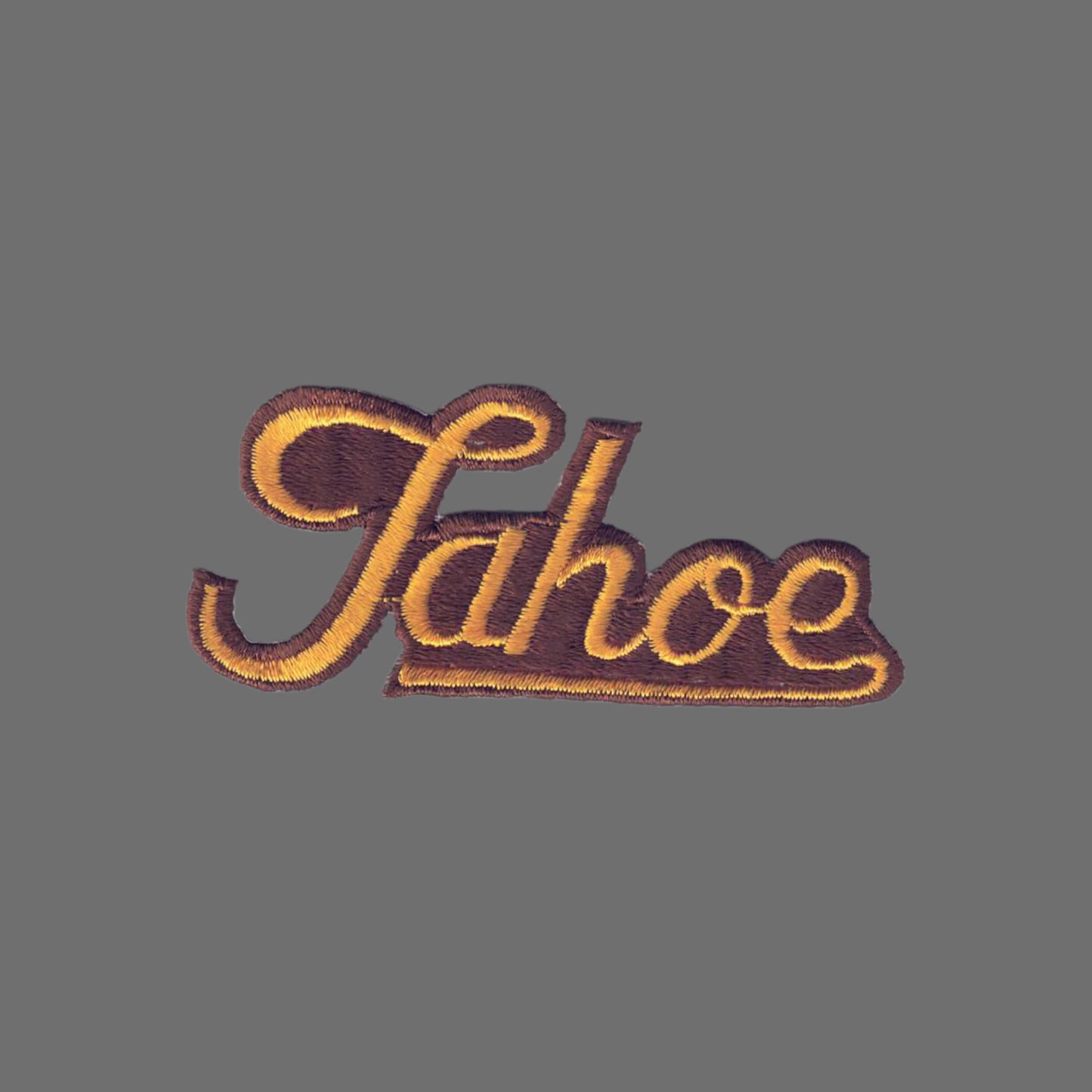 Vintage Tahoe Script Patch Yellow Brown - 4203GB