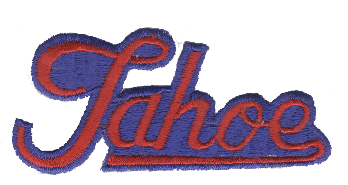 Tahoe script souvenir embroidered patch