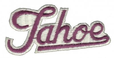 Tahoe script souvenir embroidered patch