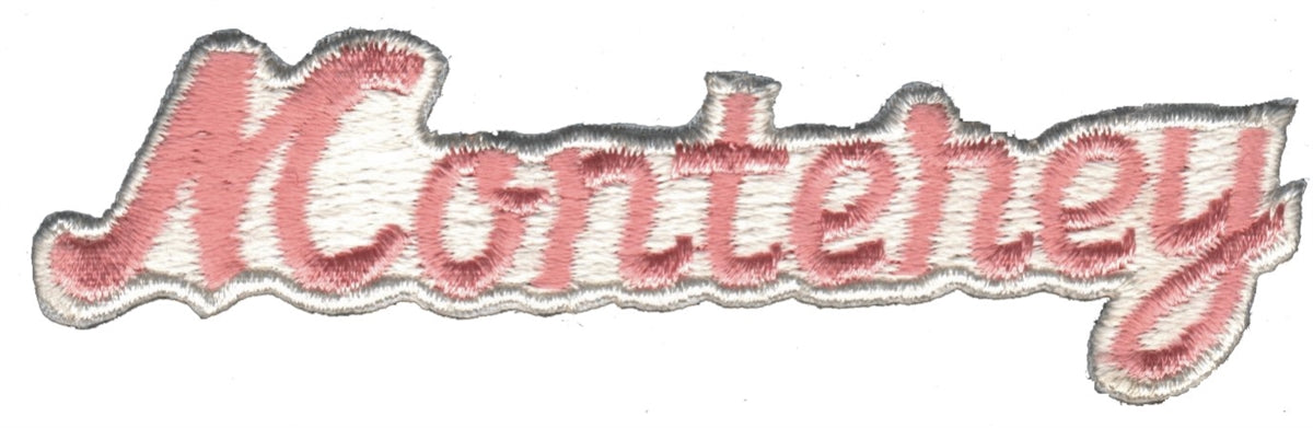 Monterey script souvenir embroidered patch