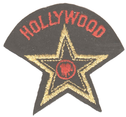 HOLLYWOOD star souvenir embroidered patch