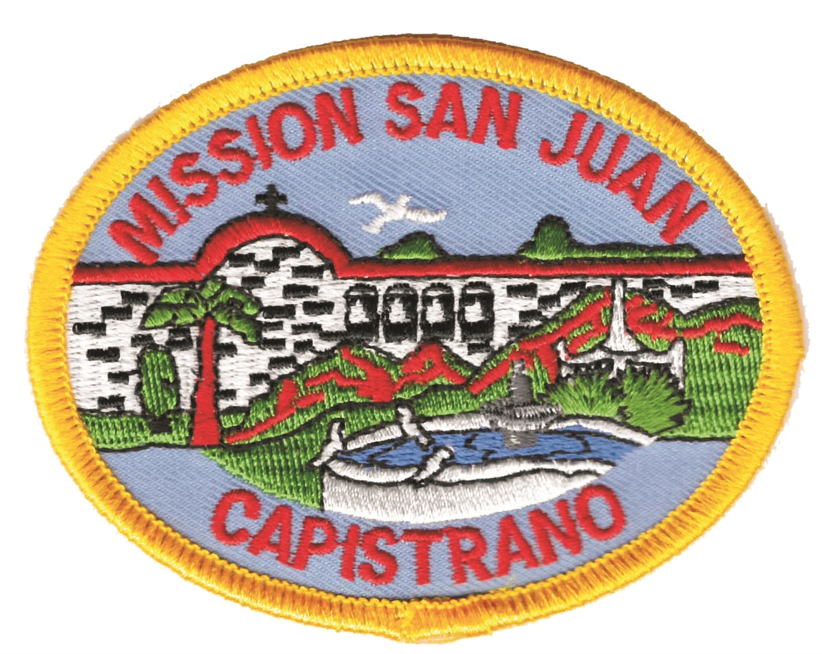 MISSION SAN JUAN CAPISTRANO souvenir embroidered patch