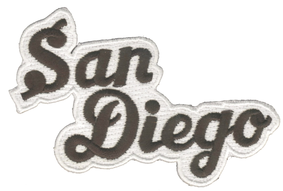 San Diego script souvenir embroidered patch