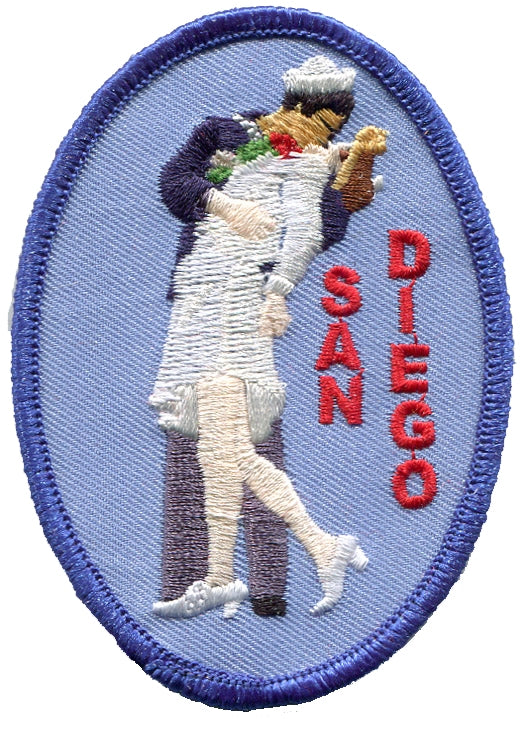 SAN DIEGO sailor kissing nurse souvenir embroidered patch