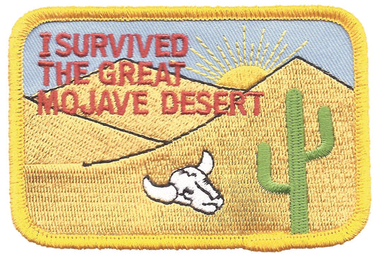 I SURVIVED THE GREAT MOJAVE DESERT cactus souvenir embroidered patch