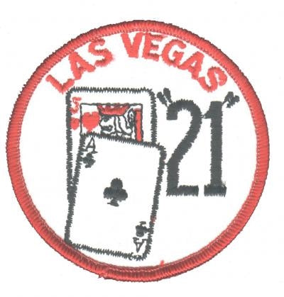 LAS VEGAS 21 blackjack souvenir embroidered patch