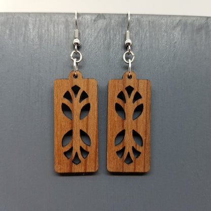 Wholesale Wood Earrings - Cutout Branches or Tree Earrings - Dangle Earrings - CA Souvenir Keepsake