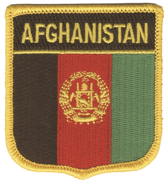 AFGHANISTAN medium flag shield souvenir embroidered patch