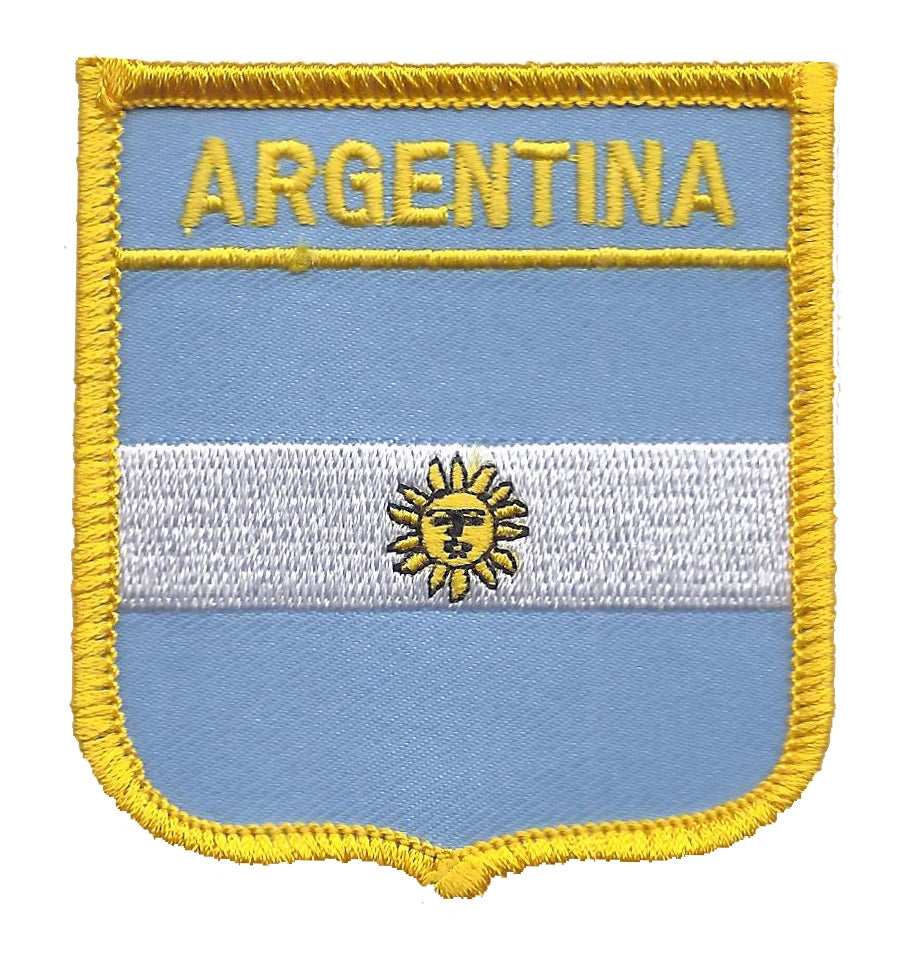 ARGENTINA medium flag shield souvenir embroidered patch