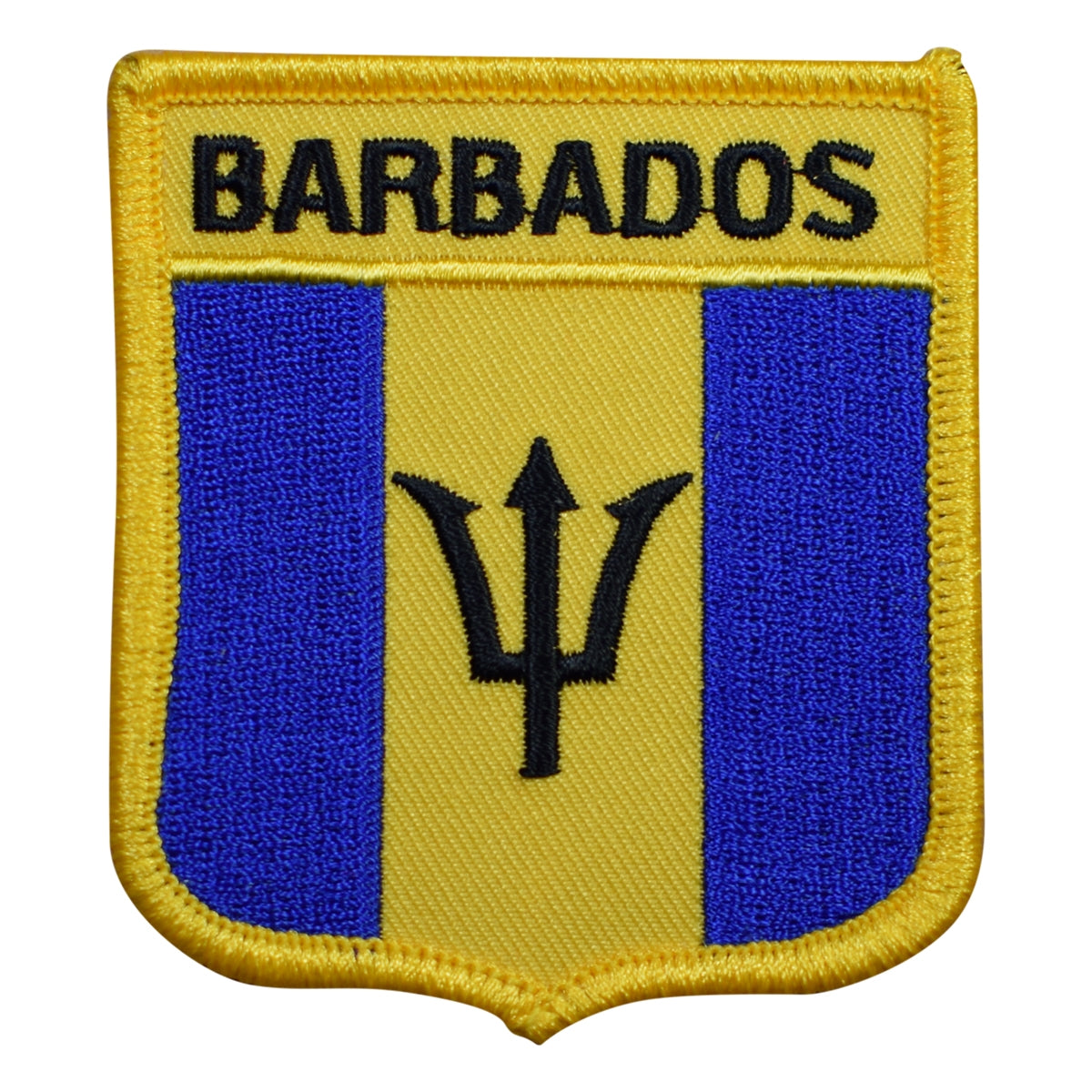 BARBADOS medium flag shield souvenir embroidered patch