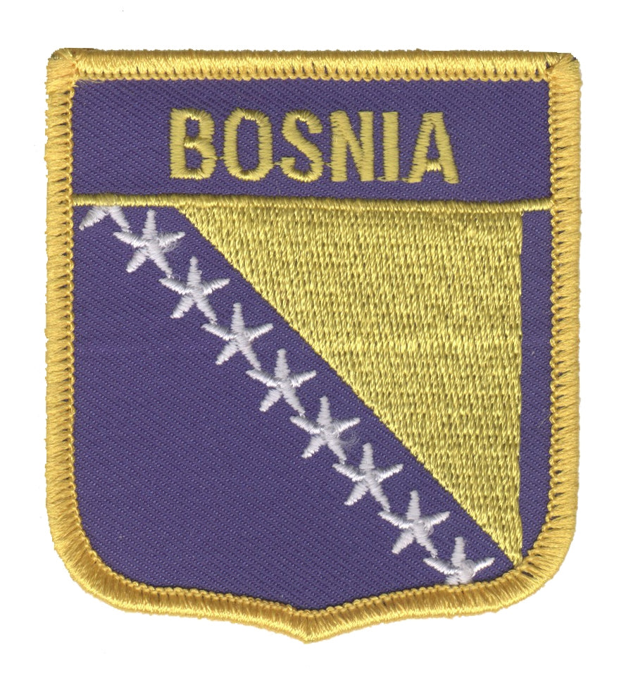 BOSNIA flag shield souvenir embroidered patch