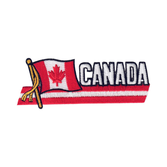 CANADA Wavy Flag Ribbon Patch - 6116