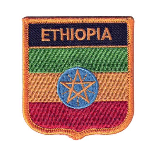 ETHIOPIA Flag Shield Patch - 6231