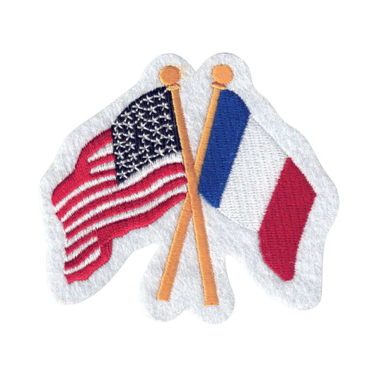 France and USA Flags Patch - 6265
