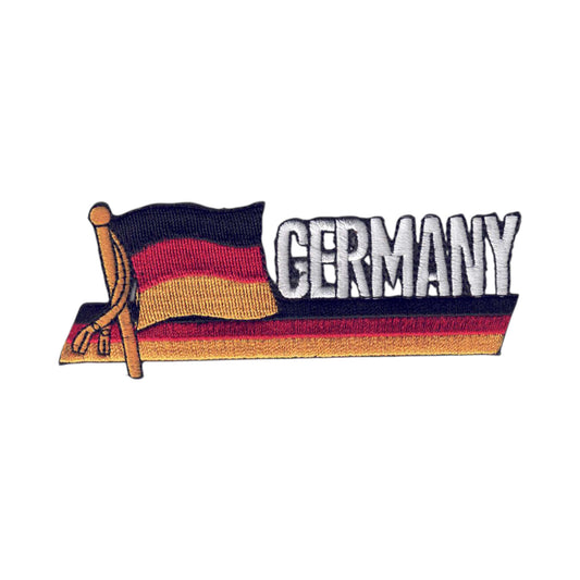 GERMANY Wavy Flag Ribbon Patch - 6276