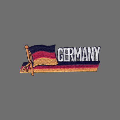 GERMANY Wavy Flag Ribbon Patch - 6276