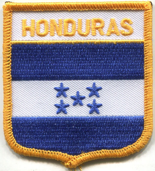 HONDURAS medium flag shield souvenir embroidered patch