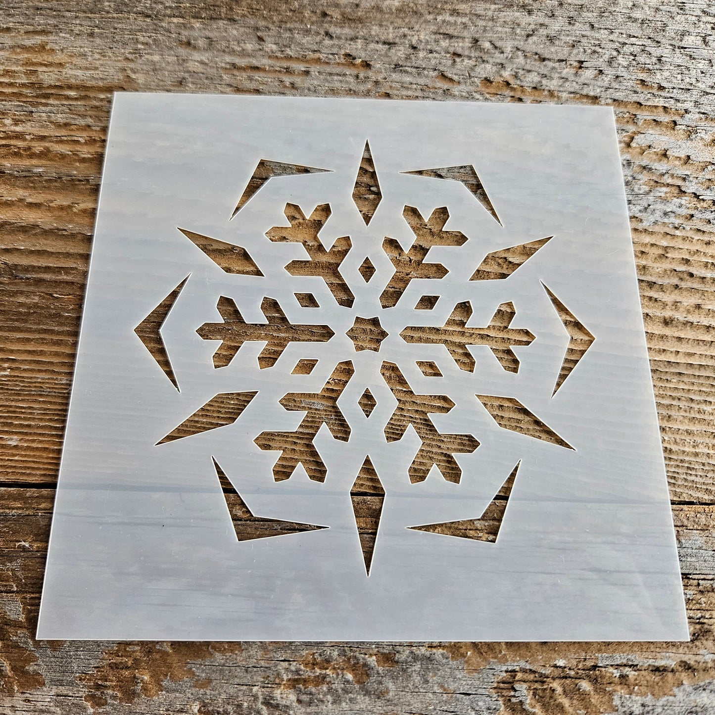 Snowflake Stencil Reusable Cookie Decorating Craft Painting Windows Signs Mylar Many Sizes Christmas Winter Snowflake Angled Accents