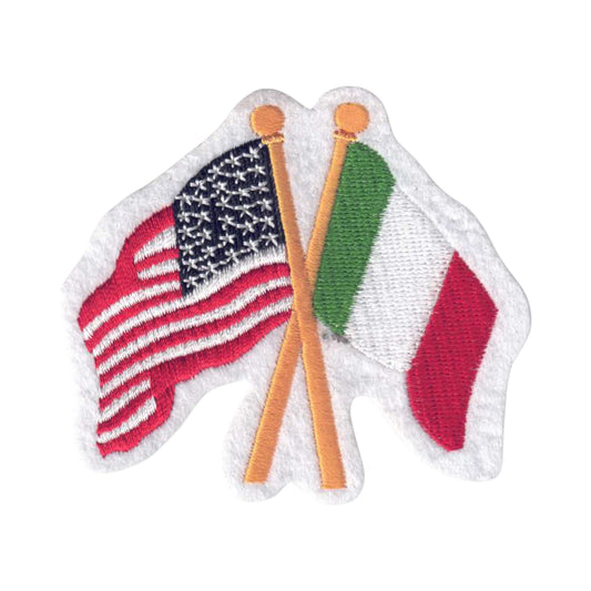 Italy and USA Flags Patch- 6425