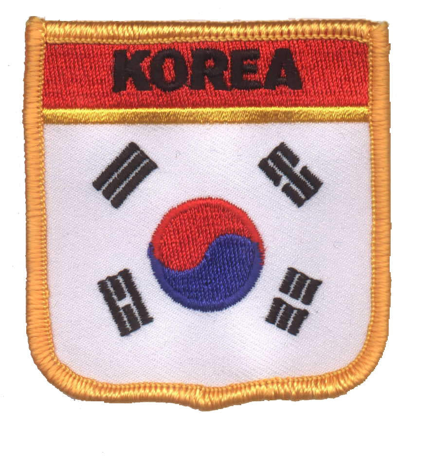 KOREA medium flag shield souvenir embroidered patch