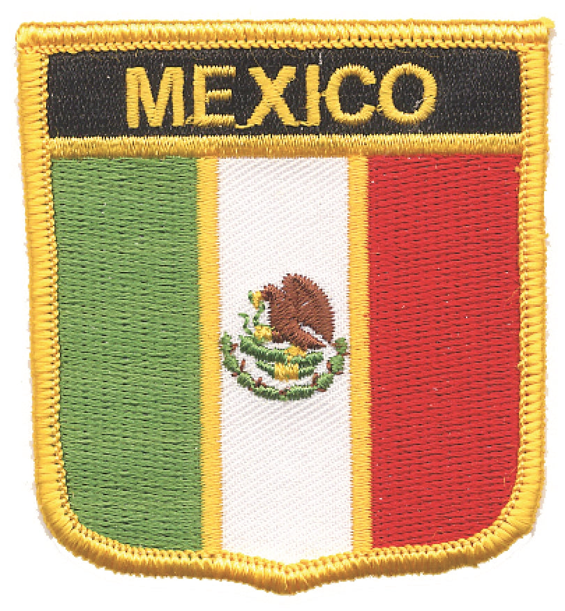 MEXICO flag shield uniform or souvenir embroidered patch