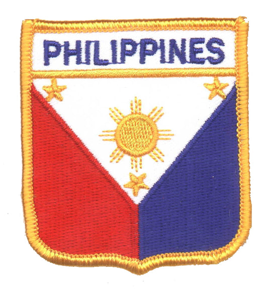 PHILIPPINES flag shield uniform or souvenir embroidered patch