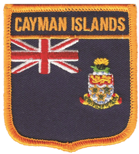 CAYMAN ISLANDS medium flag shield souvenir embroidered patch