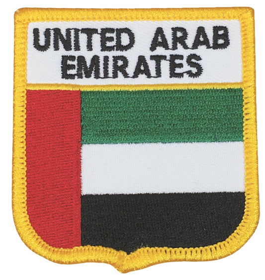 UNITED ARAB EMIRATES medium flag shield souvenir embroidered patch