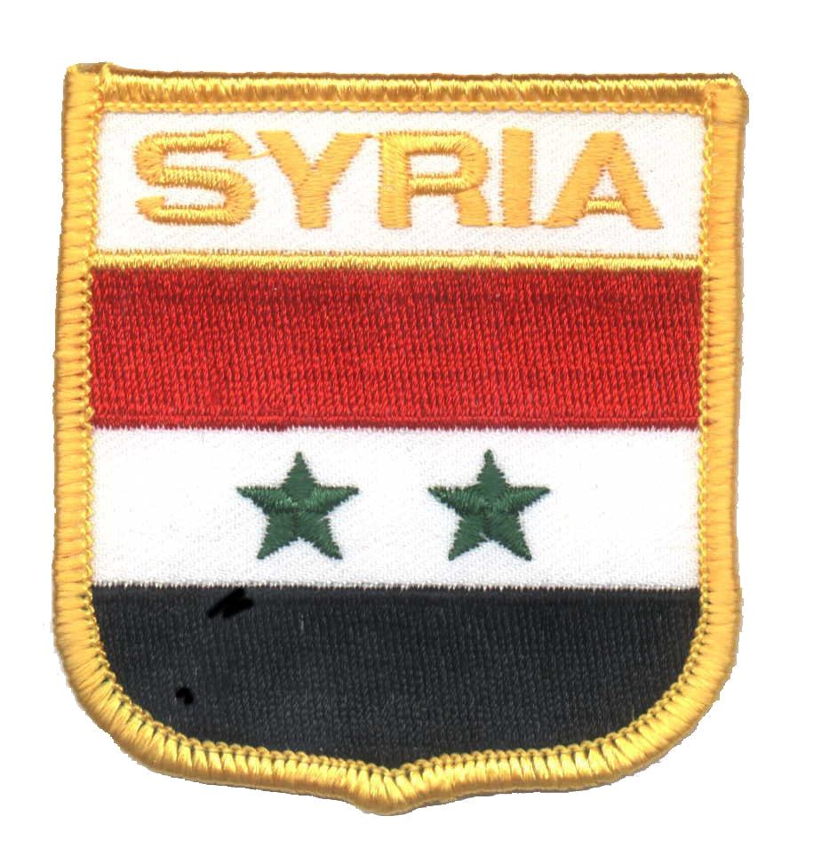 SYRIA medium flag shield souvenir embroidered patch