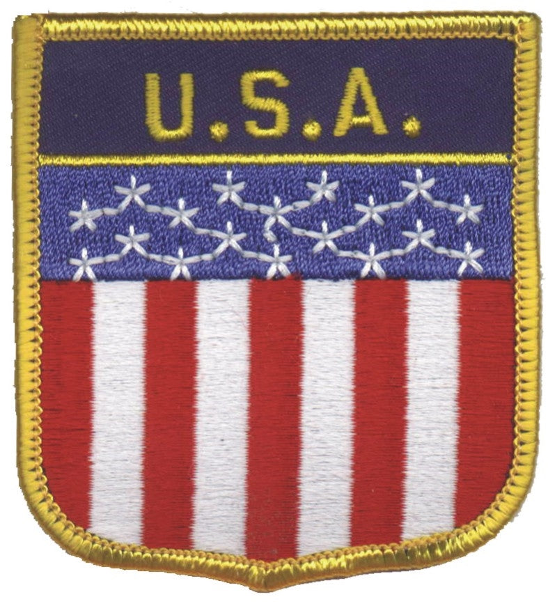 USA flag shield uniform or souvenir embroidered patch