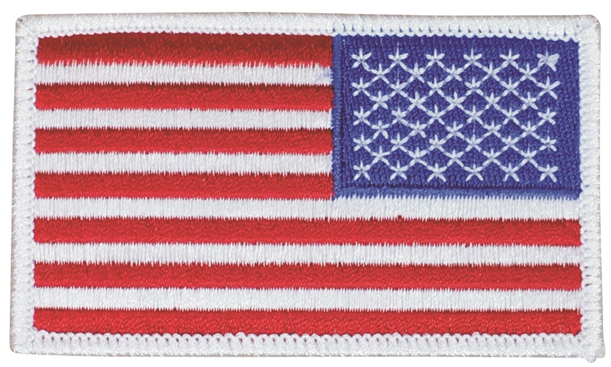 US flag - reverse right side uniform or souvenir embroidered patch