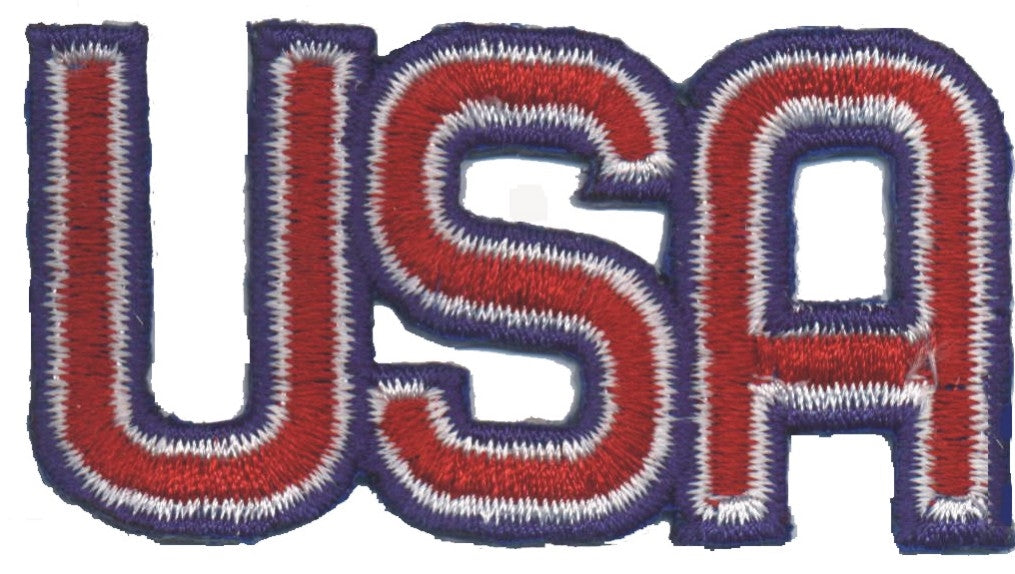 USA letters souvenir embroidered patch