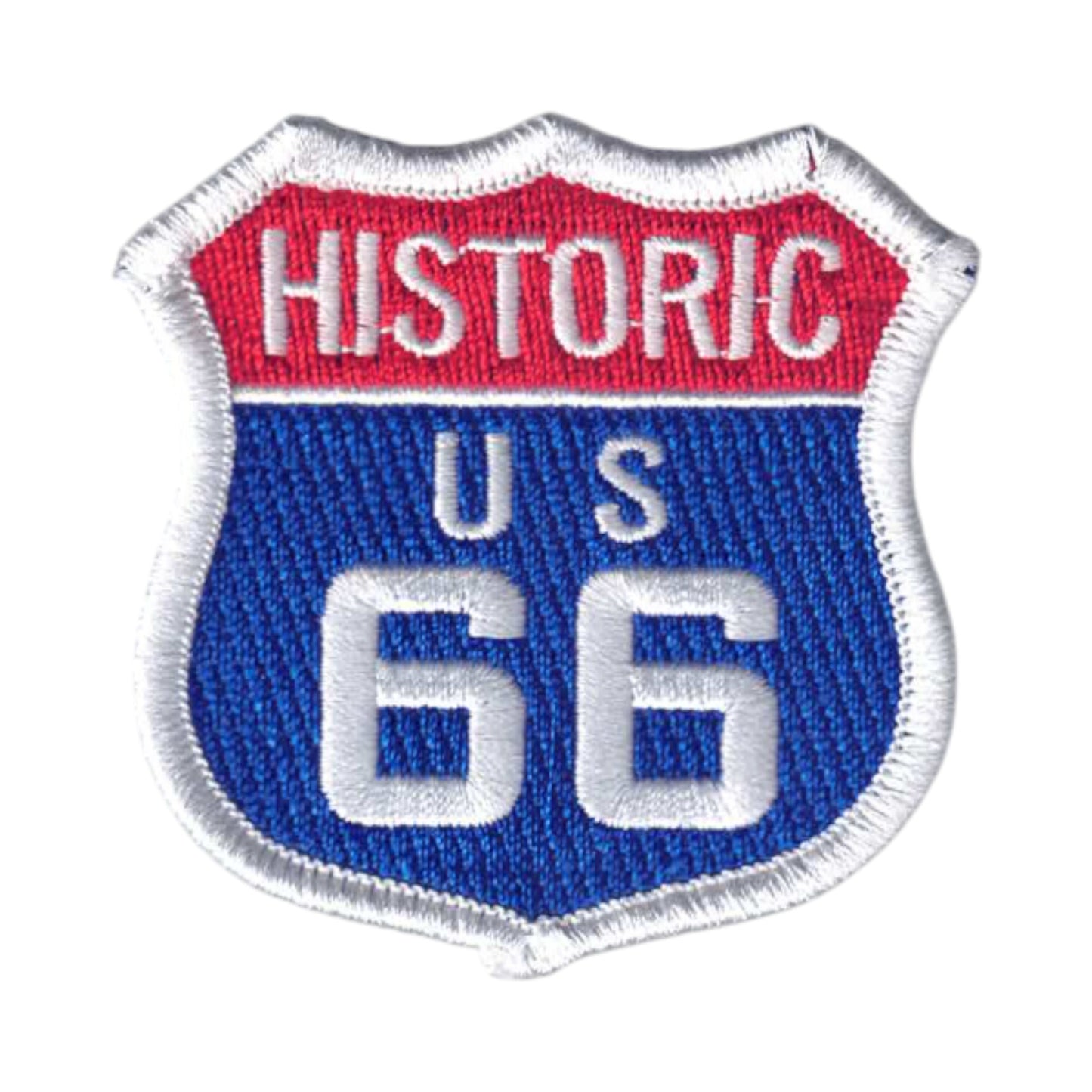 HISTORIC US 66 Route Patch Blue and Red - 6871