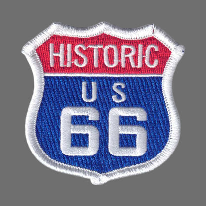 HISTORIC US 66 Route Patch Blue and Red - 6871