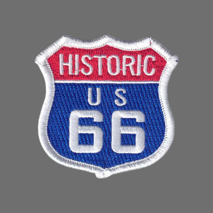 HISTORIC US 66 Route Patch Blue and Red - 6871
