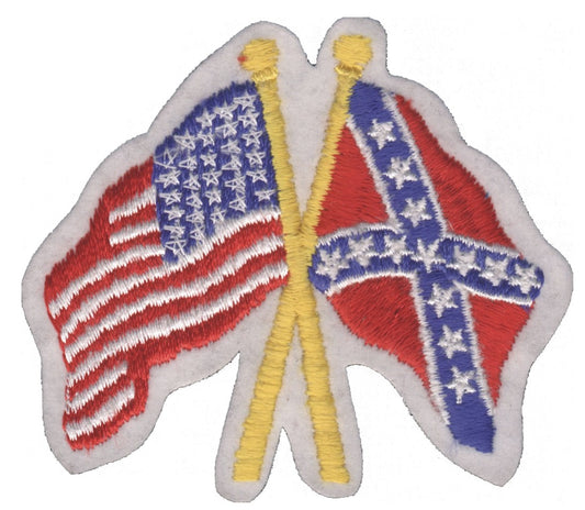 US x Rebel - Confederate flags souvenir embroidered patch