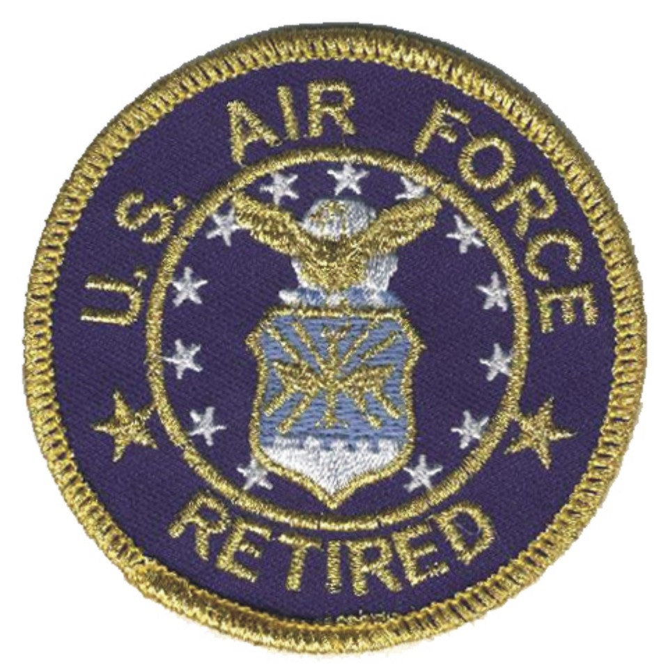 AIR FORCE RETIRED souvenir embroidered patch