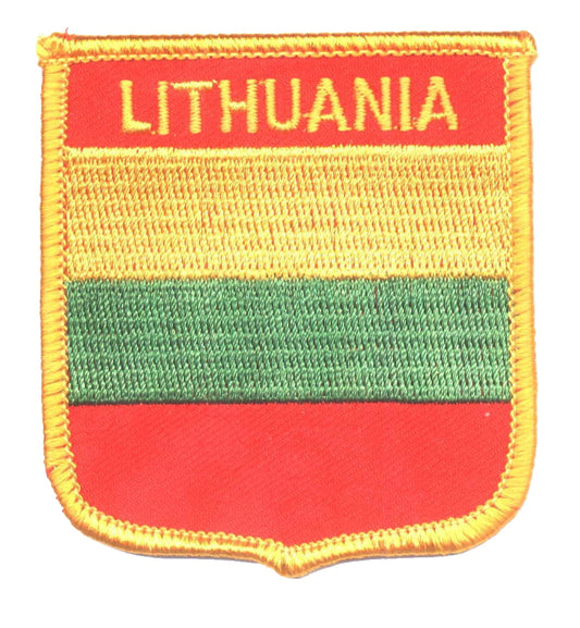 LITHUANIA medium flag shield souvenir embroidered patch