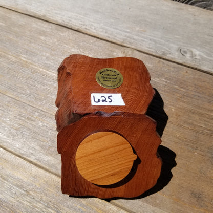 Wood Ring Box Redwood Rustic Handmade California #625 Storage Live Edge Mini Birthday Gift Christmas Gift Mother's Day Gift