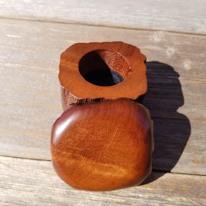 Wood Ring Box Redwood Rustic Handmade California #542 Storage Live Edge Mini Birthday Gift Christmas Gift Mother's Day Gift