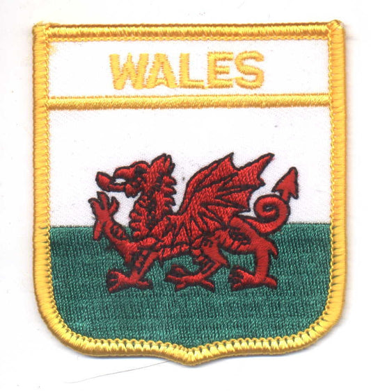 WALES medium flag shield souvenir embroidered patch