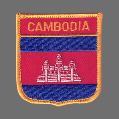CAMBODIA Flag Shield Patch - 7121