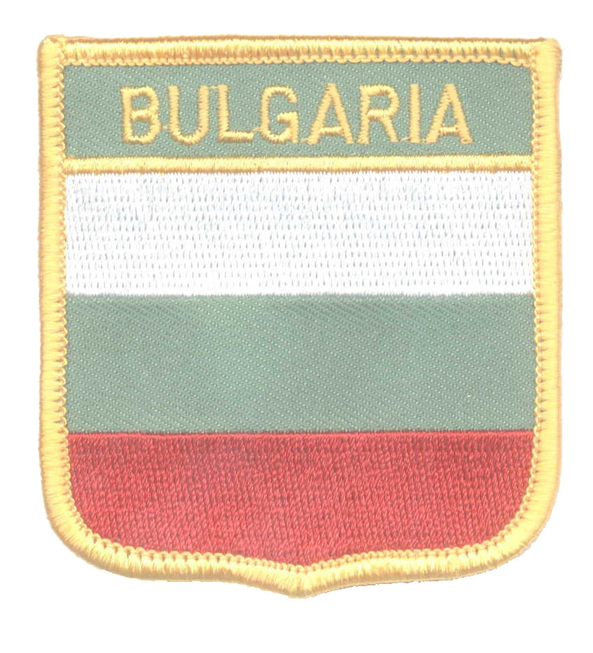 BULGARIA medium flag shield souvenir embroidered patch