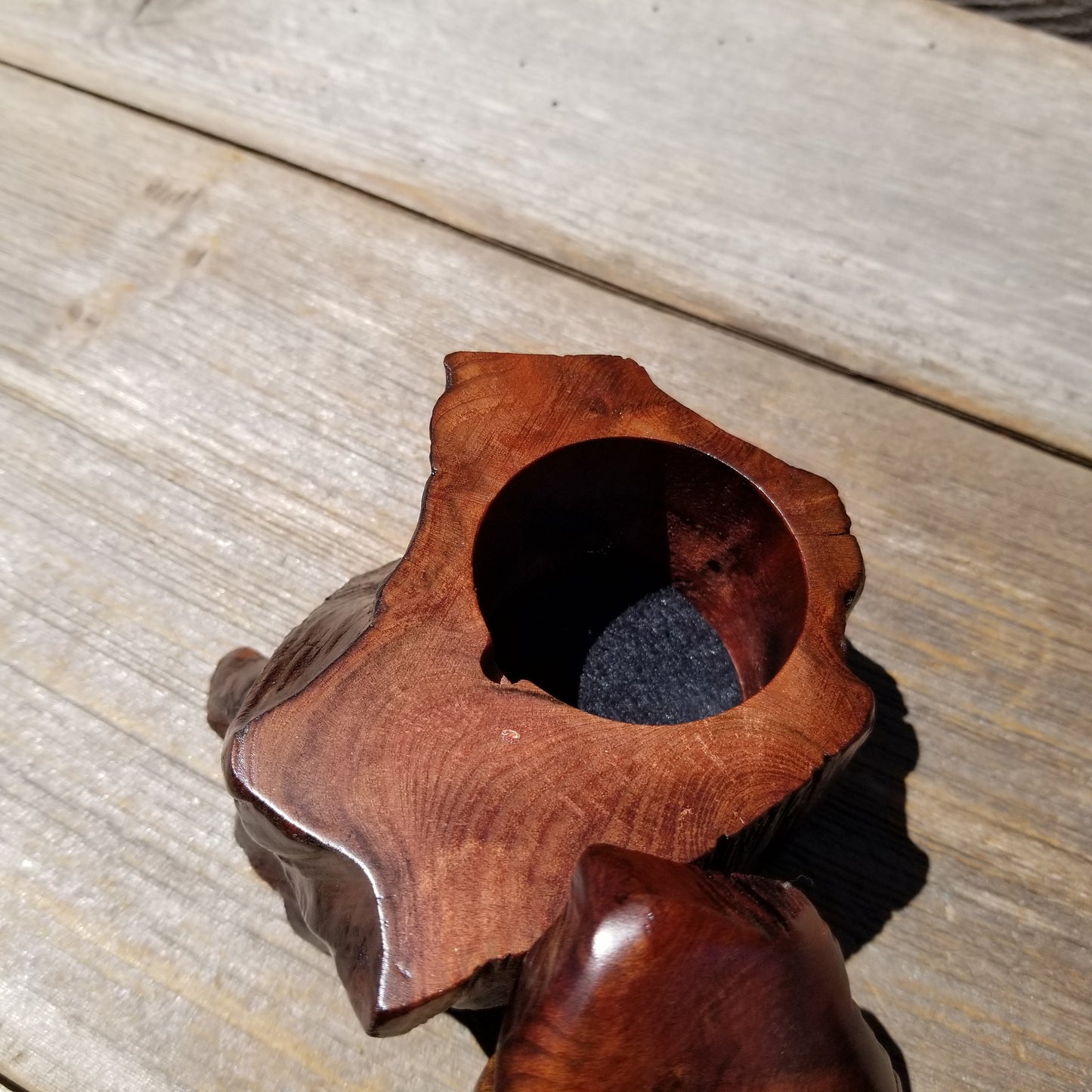 Wood Ring Box Redwood Rustic Handmade California #633 Storage Live Edge Mini Birthday Gift Christmas Gift Mother's Day Gift