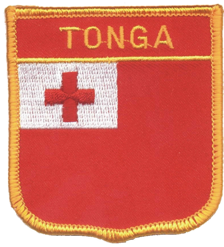 TONGA medium flag shield souvenir embroidered patch