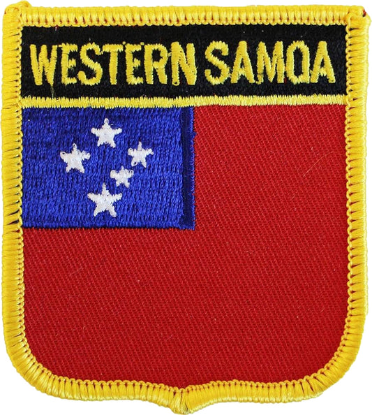 WESTERN SAMOA medium flag shield souvenir embroidered patch