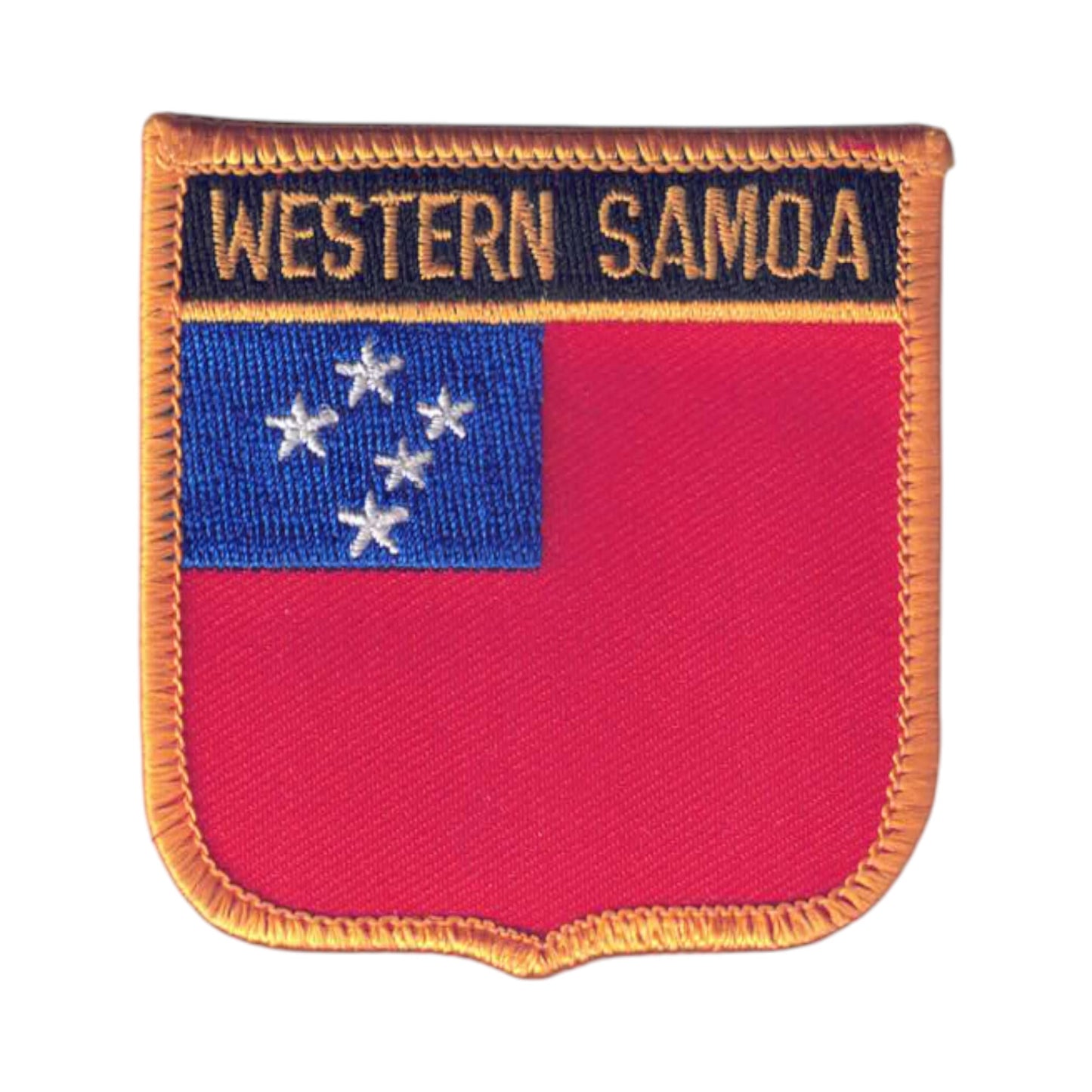 WESTERN SAMOA Flag Shield Patch - 7371