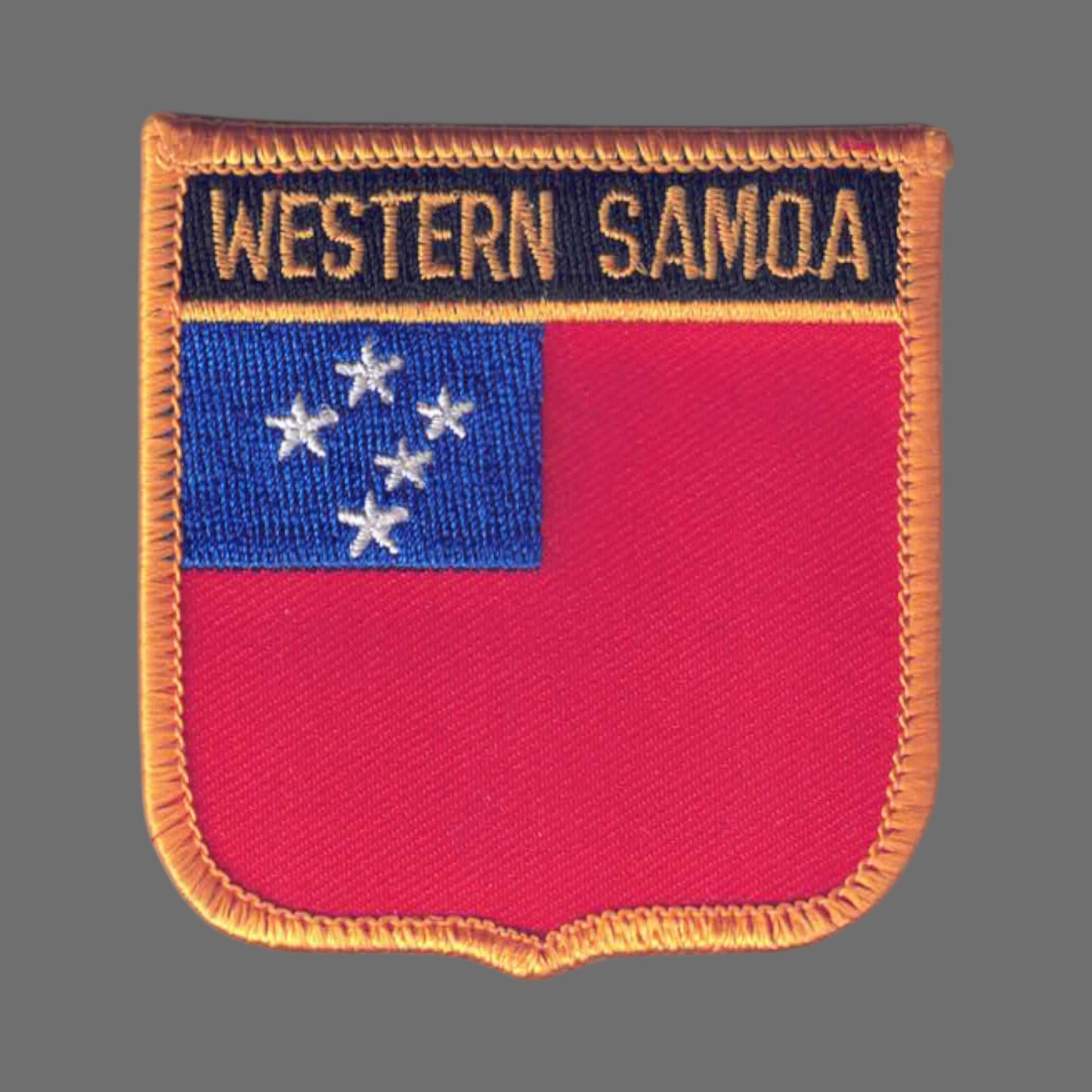 WESTERN SAMOA Flag Shield Patch - 7371