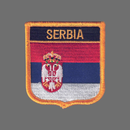 SERBIA Flag Shield Patch - 7396