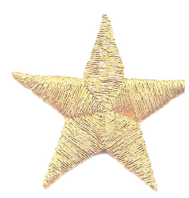 Gold Embroidered Star Patch 1.25 Inch - 7401-21M